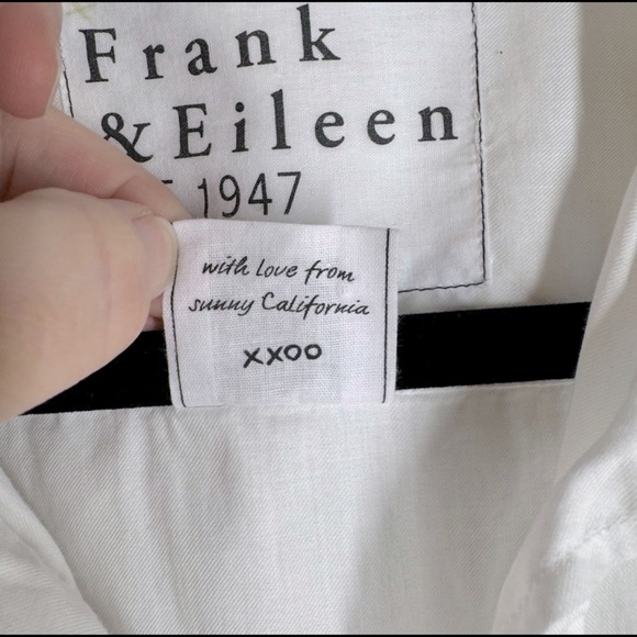 Frank & Eileen White Button Up Eileen Shirt Classic Minimalist Women's Size XL - Picture 4 of 7